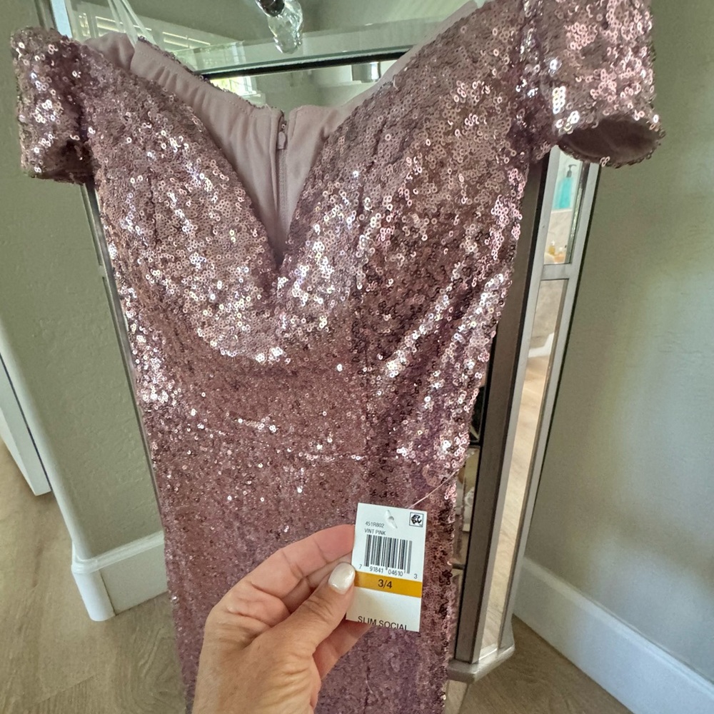 B Darlin Rose Sequin Dress NWT Sizes 3,5 - Picture 7 of 8